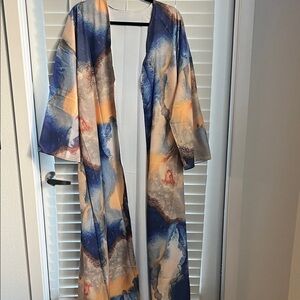 Multicolor Layered Robe Wrap One Size NWOT